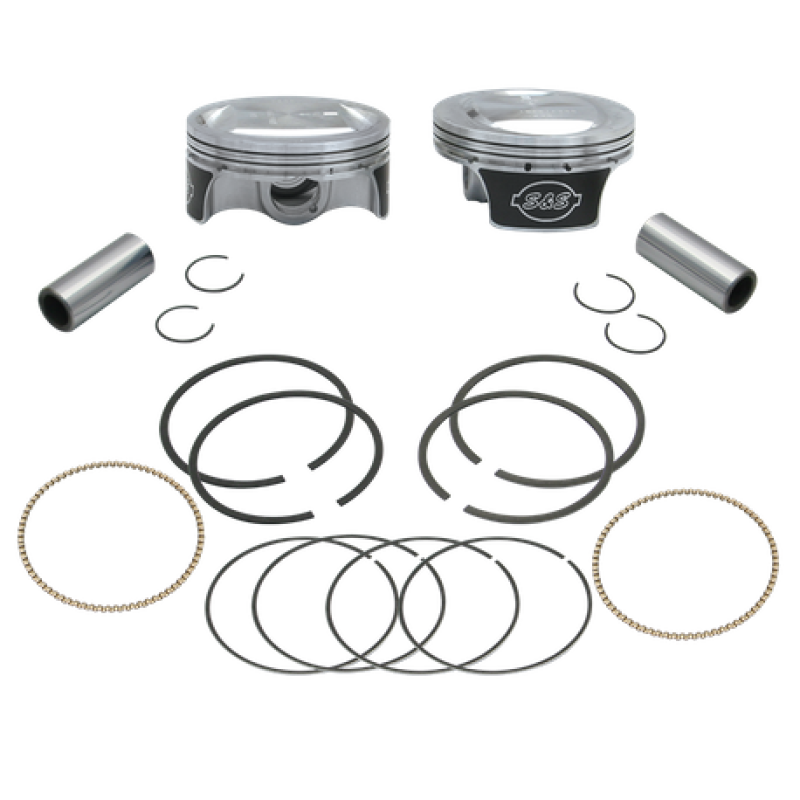 S&S Cycle Ring/Set/Piston/4.320in Bore/Standard/2017 M8 Models/2 Pack