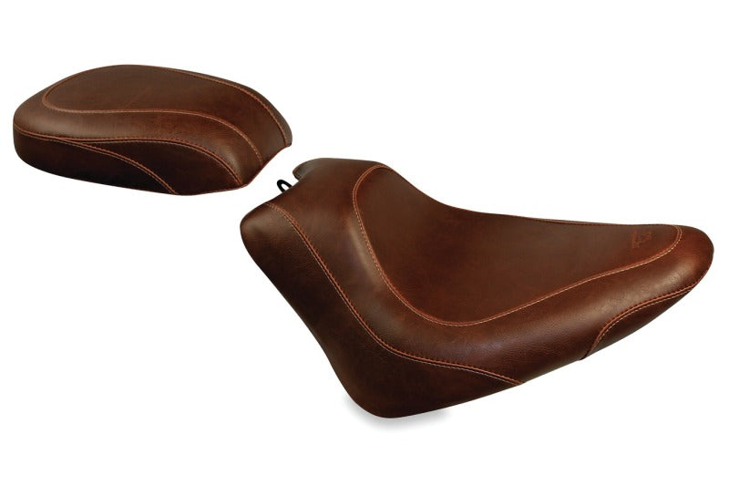 Mustang 11-13 Harley Blackline, 12-17 Slim,Slim S Tripper Solo Seat - Distressed Brown