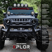 Load image into Gallery viewer, Go Rhino Xplor Blackout Combo Series Dbl Row LED Light Bar w/Amber (Side/Track Mount) 21.5in. - Blk